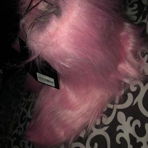 F21 pink furry house slippers